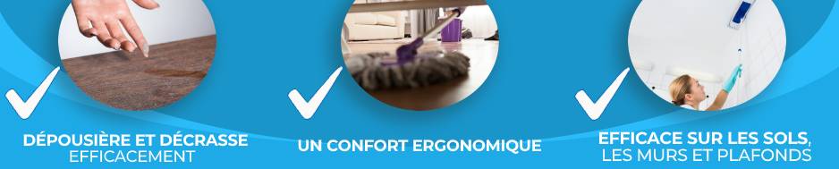 Balais + serpillière en microfibre 