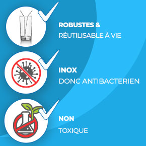 paille en inox réutilisable