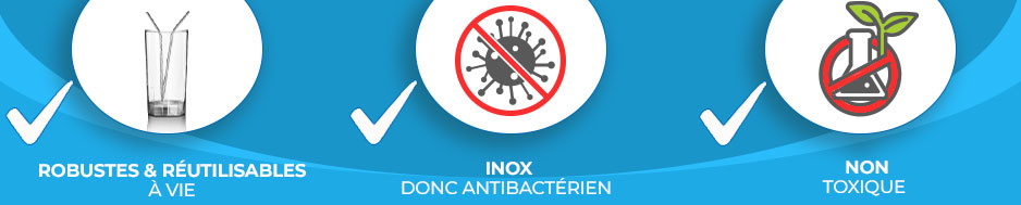 paille en inox réutilisable