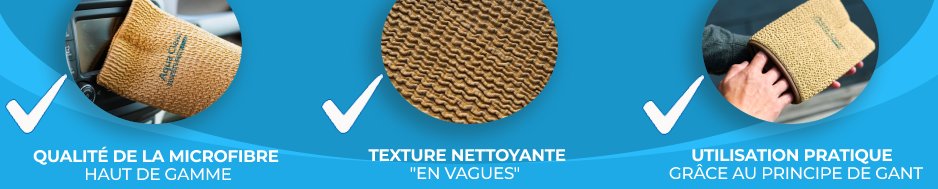 Le gant de nettoyage d’Aqua Clean Concept comporte de nombreux avantages.