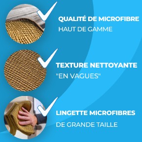 La lingette en microfibres Gold d’Aqua Clean Concept possède de nombreux avantages.