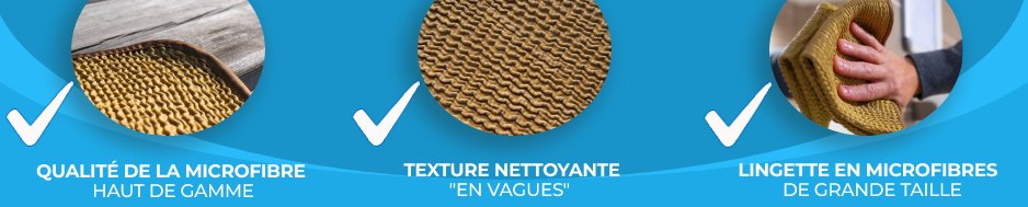 La lingette en microfibres d’Aqua Clean Concept possède plusieurs atouts.