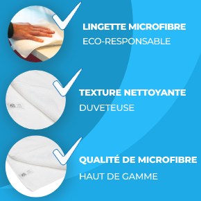 Avantages lingette microfibres écologique Aqua Clean Concept