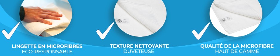 Atout de la lingette microfibres écologique Aqua Clean Concept