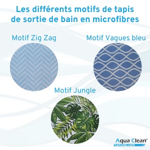 Motifs des tapis de salle de bain/douche Aqua Clean Concept
