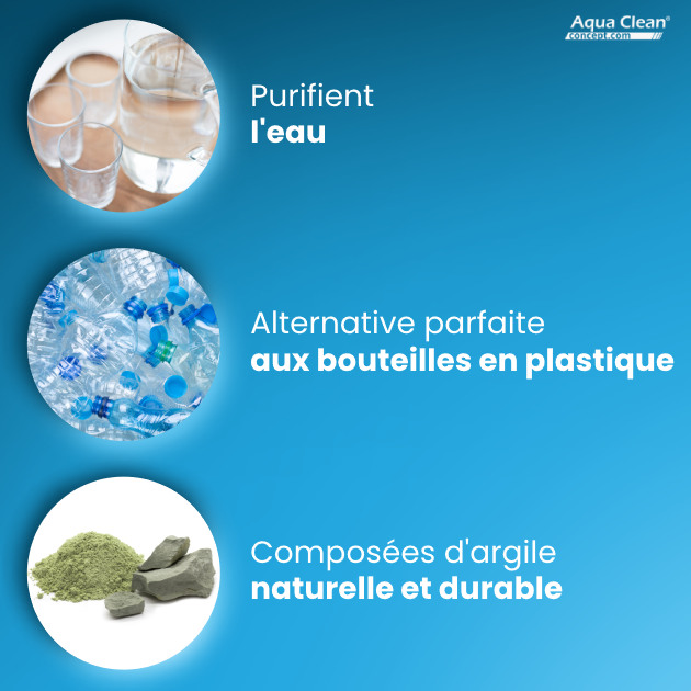 Les perles en céramique purifient votre eau grâce à leur argile naturelle et leurs micro-organismes efficaces.