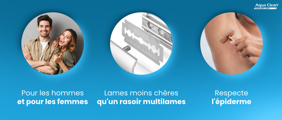 Les lames du rasoir réutilisable en métal de Bambaw sont moins chères que celles d'un rasoir multilames.