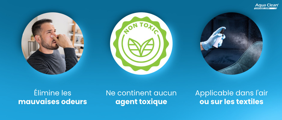 Le spray destructeur d'odeur de Nilodor élimine toutes les mauvaises odeurs et ne sature pas l'air