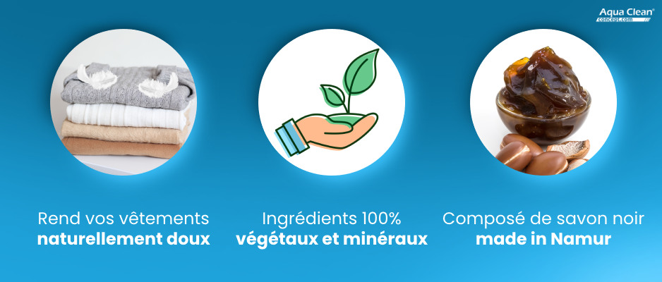 La lessive liquide de la marque LaverVert est un produit 100% naturel made in Namur qui rend vos vêtements doux