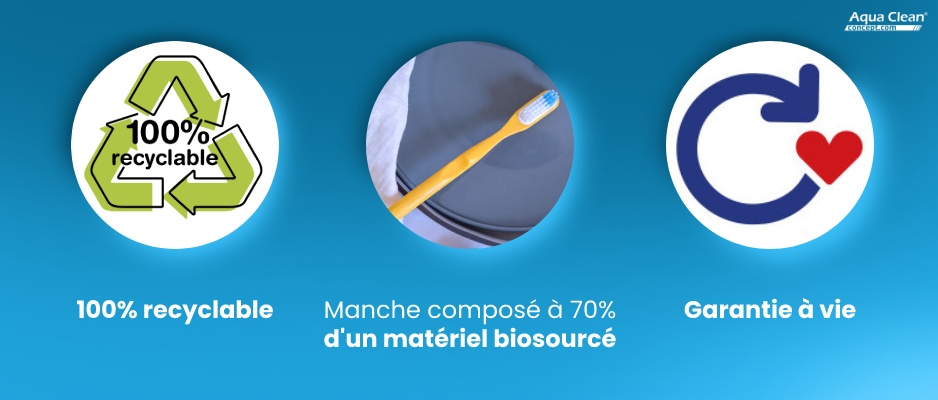 Découvrez les avantages de la brosse à dent à tête interchangeable disponible chez Aqua Clean Concept
