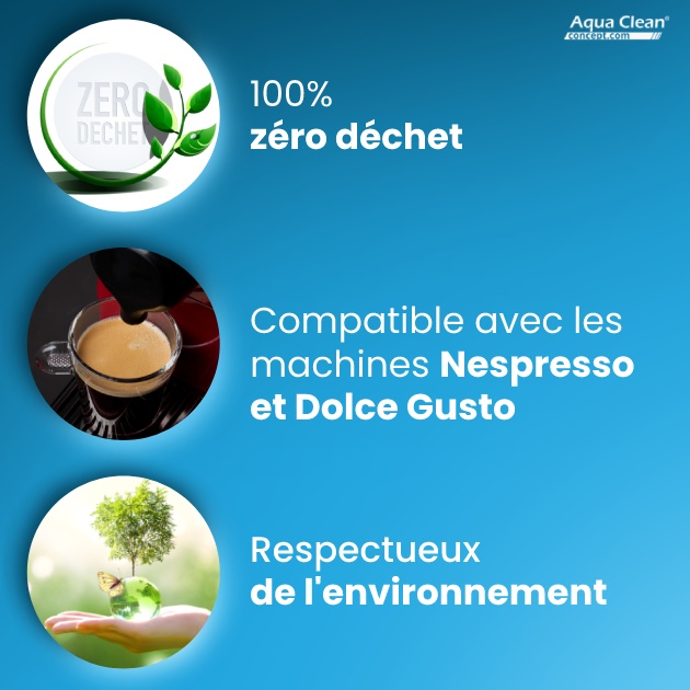 Découvrez les avantages de la capsule réutilisable de chez Aqua Clean Concept