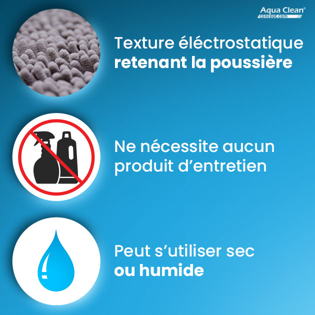 Avantages de la mop anti-poussière 2 en 1
