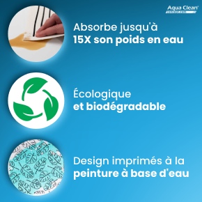 Atouts de la lavette suédoise absorbante écologique et biodégradable de Aqua Clean Concept