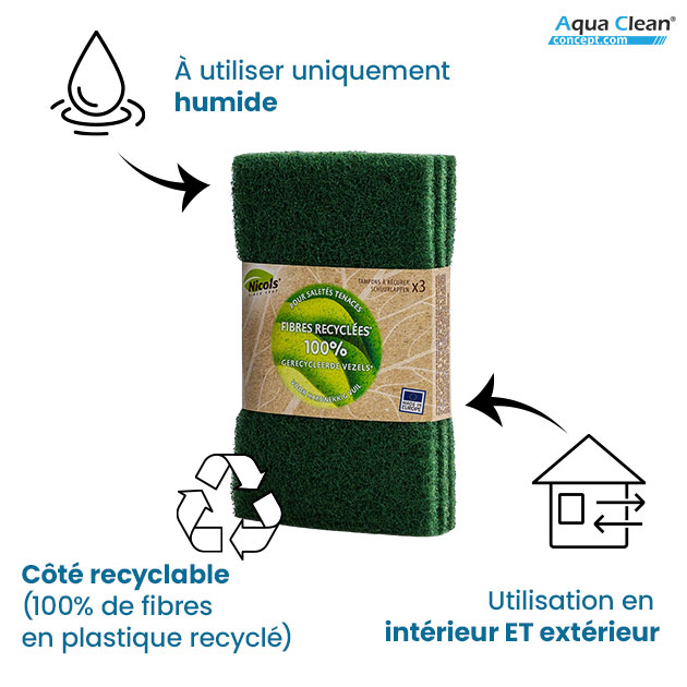 Avantages du tampon abrasif vert