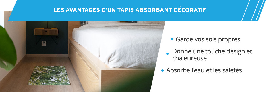 Aqua Clean Concept vous explique les avantages d'un tapis absorbant décoratif