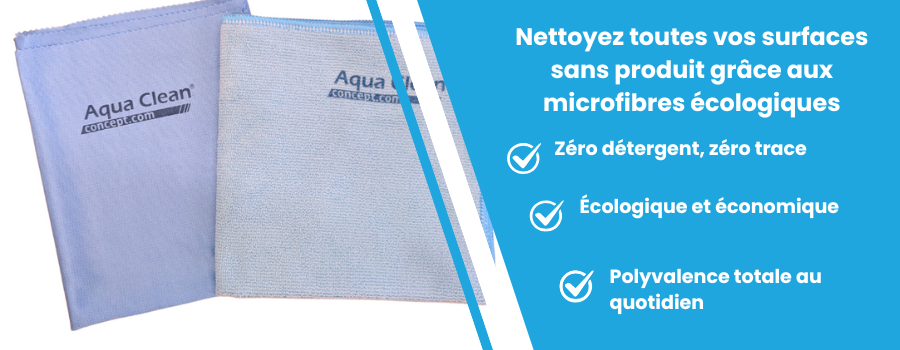 Duo microfibres pour nettoyage sans trace