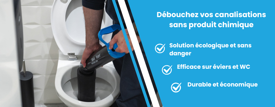 Déboucheur à pompe pour évier et WC