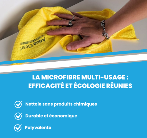 Main qui utilise une microfibre multi-usage