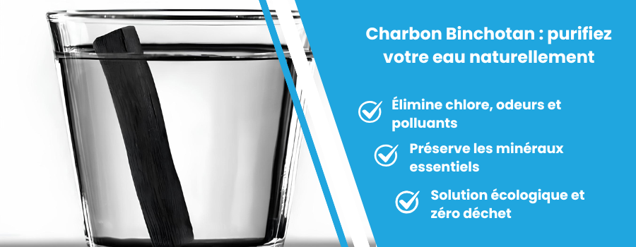 Charbon actif dans de l'eau