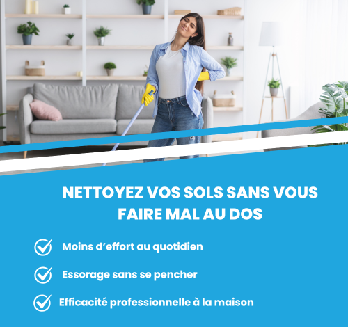Optez pour un mop en microfibres et un seau essoreur