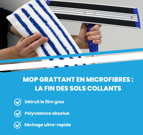 Optez pour un mop en microfibres grattant