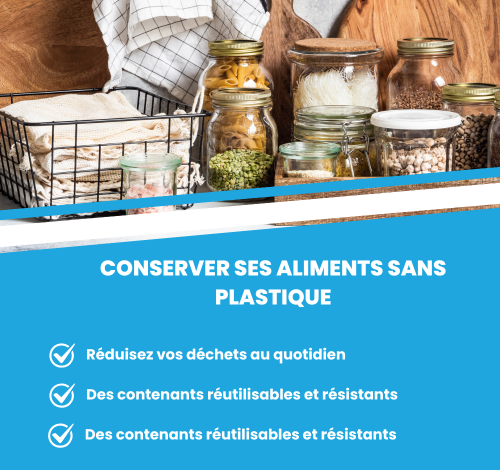 Boîtes de conservation en verre dans une cuisine