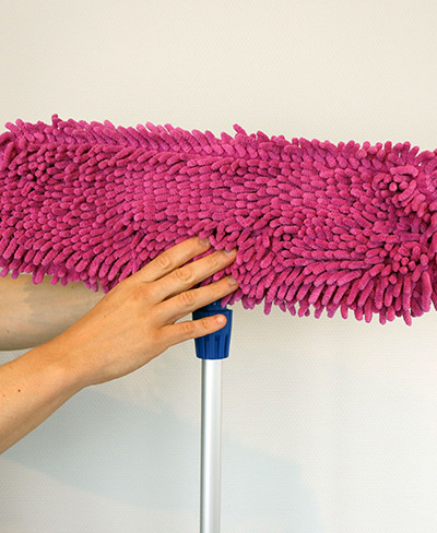 Mop à franges anti-poussière 2 en 1