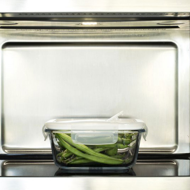 Boîte en verre carré Pebbly