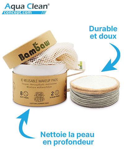 Lingettes démaquillantes lavables en fibre de bambou