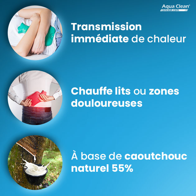 Avantages de la bouillotte à eau chaude solide à base de latex naturel