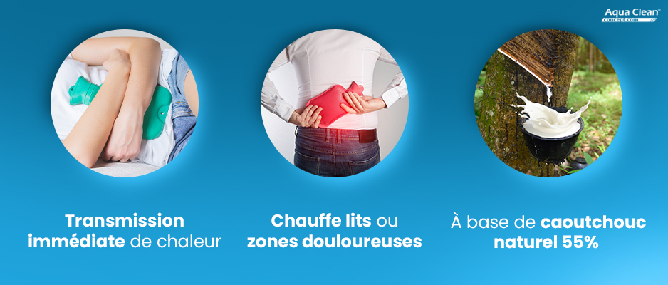 Avantages de la bouillotte à eau chaude solide à base de latex naturel